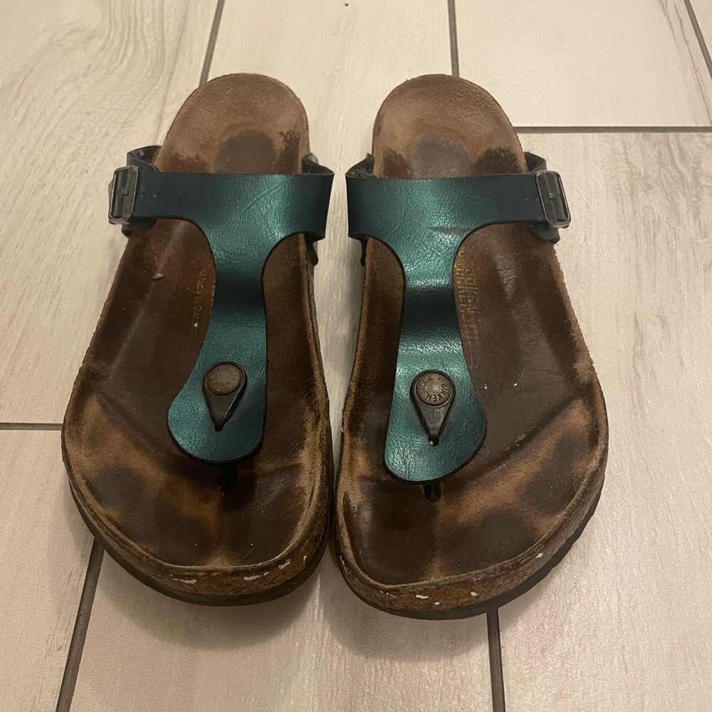 Teal Birkenstock Sandals